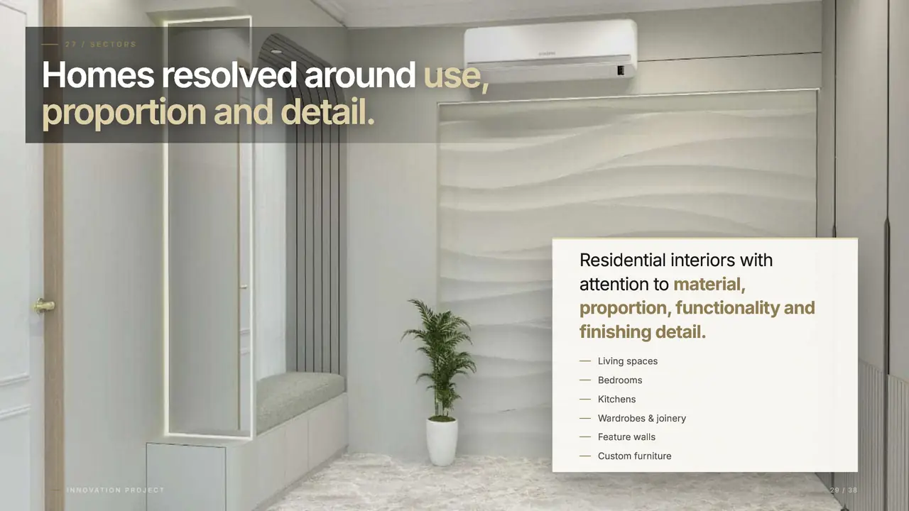 Innovation Project Interiors portfolio, page 29